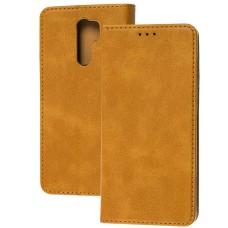 Чохол книжка для Xiaomi Redmi 9 Black magnet коричневий