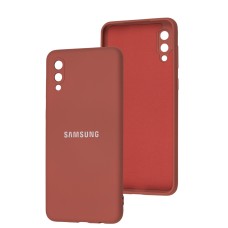 Чохол для Samsung Galaxy A02 (A022) Full camera марсала