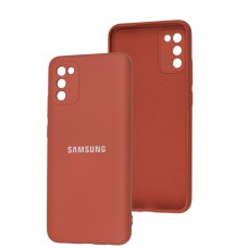 Чохол для Samsung Galaxy A02s / M02s Full camera марсала