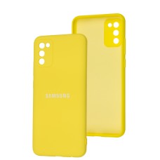 Чохол для Samsung Galaxy A02s / M02s Full camera жовтий / yellow