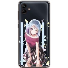 Чохол з аніме для Samsung Galaxy A04 (A045) Mixcase дівчинка підморгує