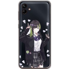 Чохол з аніме для Samsung Galaxy A04 (A045) Mixcase аніме дівчинка у шкільному костю