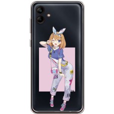 Чохол з аніме для Samsung Galaxy A04 (A045) Mixcase аніме дівчинка в комбінезоні