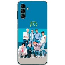 Чохол для Samsung Galaxy A04S (A047) MixCase BTS на блакитному