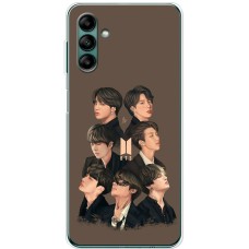 Чохол для Samsung Galaxy A04S (A047) MixCase BTS на коричневому