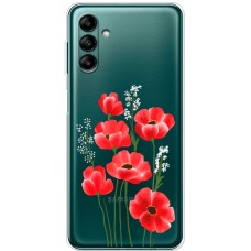 Чохол для Samsung Galaxy A04S (A047) Mixcase квіти маки в польових травах