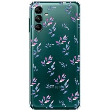 Чохол для Samsung Galaxy A04S (A047) Mixcase квіти патерн гілки з градієнтом