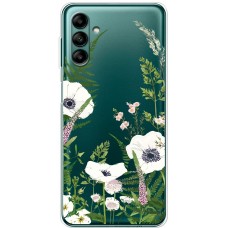 Чохол для Samsung Galaxy A04S (A047) Mixcase квіти білі квіти лісові трави
