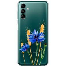 Чохол для Samsung Galaxy A04S (A047) Mixcase квіти волошки в колосках