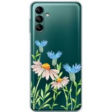 Чохол для Samsung Galaxy A04S (A047) Mixcase квіти волошки та ромашки