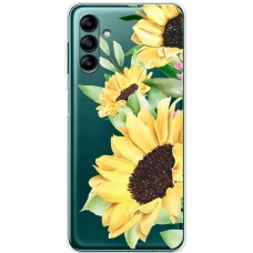 Чохол для Samsung Galaxy A04S (A047) Mixcase квіти великі соняшники