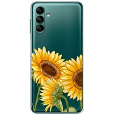 Чохол для Samsung Galaxy A04S (A047) Mixcase квіти три соняшники