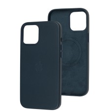 Чохол для iPhone 12 Pro Max Leather with MagSafe indigo blue