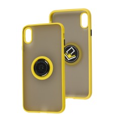 Чохол для iPhone Xs Max LikGus Edging Ring жовтий