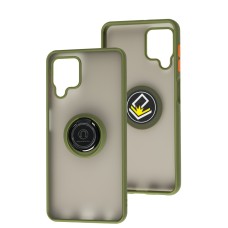 Чохол для Samsung Galaxy A22 (A225) LikGus Edging Ring хакі