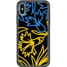Чохол для iPhone X / Xs Патріотичні синє-жовта лілія MixCase