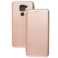 Чохол книжка Premium для Xiaomi Redmi Note 9 рожево-золотистий