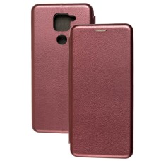 Чохол книжка Premium для Xiaomi Redmi Note 9 бордовий