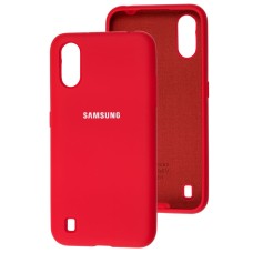 Чохол для Samsung Galaxy A01 (A015) Silicone Full вишневий