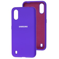 Чохол для Samsung Galaxy A01 (A015) Silicone Full фіолетовий