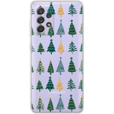Чохол для Samsung Galaxy A13 (A135) MixCase Новий рік патерн ялинки в ряд