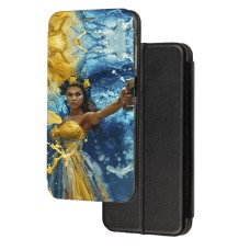 Чохол-книжка патріотична Samsung Galaxy A70 (А705) дівчина в патріотичній сукні