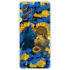 Чохол для Samsung Galaxy A13 (A135) MixCase патротичні cats in a sunflower