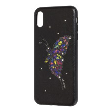 Чохол для iPhone Xr WK design чорний "метелик"