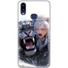 Чохол з аніме для Samsung Galaxy A10s (A107) Mixcase дівчина і сніговий барс