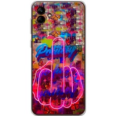 Чохол для Samsung Galaxy A04e (A042) MixCase графіті pink hand