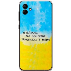 Чохол для Samsung Galaxy A04e (A042) MixCase написи моє серце залишилось з тобою