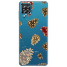 Чохол для Samsung Galaxy A12 / M12 MixCase Новий рік ялинові шишки