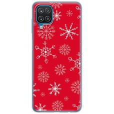 Чохол для Samsung Galaxy A12 / M12 MixCase Новий рік паттерн сніжинки