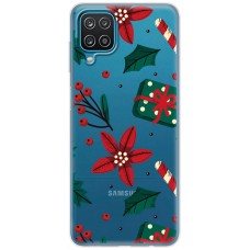 Чохол для Samsung Galaxy A12 / M12 MixCase Новий рік патерн омела