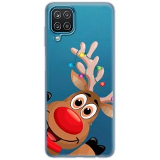 Чохол для Samsung Galaxy A12 / M12 MixCase Новий рік олень у гірлянді