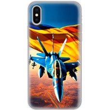 Чохол для iPhone X / Xs MixCase патріотичні бойовий літак
