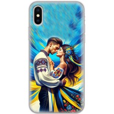 Чохол для iPhone X / Xs MixCase патріотичні закохана пара