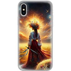Чохол для iPhone X / Xs MixCase патріотичні жінка у вишиванці
