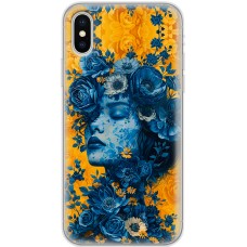 Чохол для iPhone X / Xs MixCase патріотичні жіноча блакить