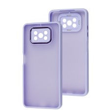 Чохол для Xiaomi Poco X3 / X3 Pro Luxury Metal Lens бузковий