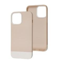 Чохол для iPhone 13 Pro Max Bichromatic grey-beige / white