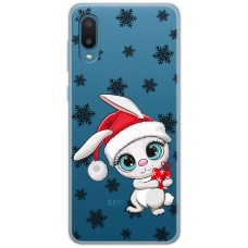 Чохол для Samsung Galaxy A02 (A022) MixCase Новий рік кролик у сніжинках