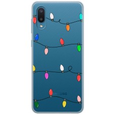 Чохол для Samsung Galaxy A02 (A022) MixCase Новий рік кольорова гірлянда