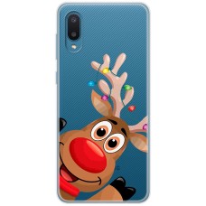 Чохол для Samsung Galaxy A02 (A022) MixCase Новий рік олень у гірлянді