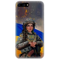 Чохол для iPhone 7 Plus / 8 Plus MixCase патріотичні дівчина воїн