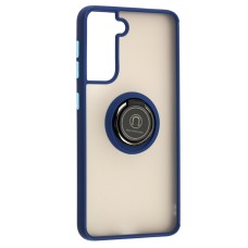Чохол для Samsung Galaxy S21 (G991) LikGus Edging Ring синій