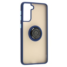 Чохол для Samsung Galaxy S21+ (G996) LikGus Edging Ring синій