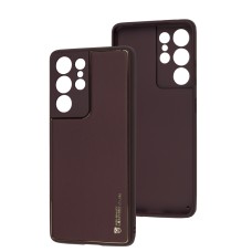 Чохол для Samsung Galaxy S21 Ultra (G998) Leather Xshield plum red