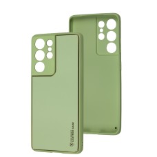 Чохол для Samsung Galaxy S21 Ultra (G998) Leather Xshield pistachio
