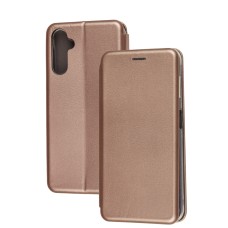 Чохол книжка Premium для Samsung Galaxy A14 рожево-золотистий